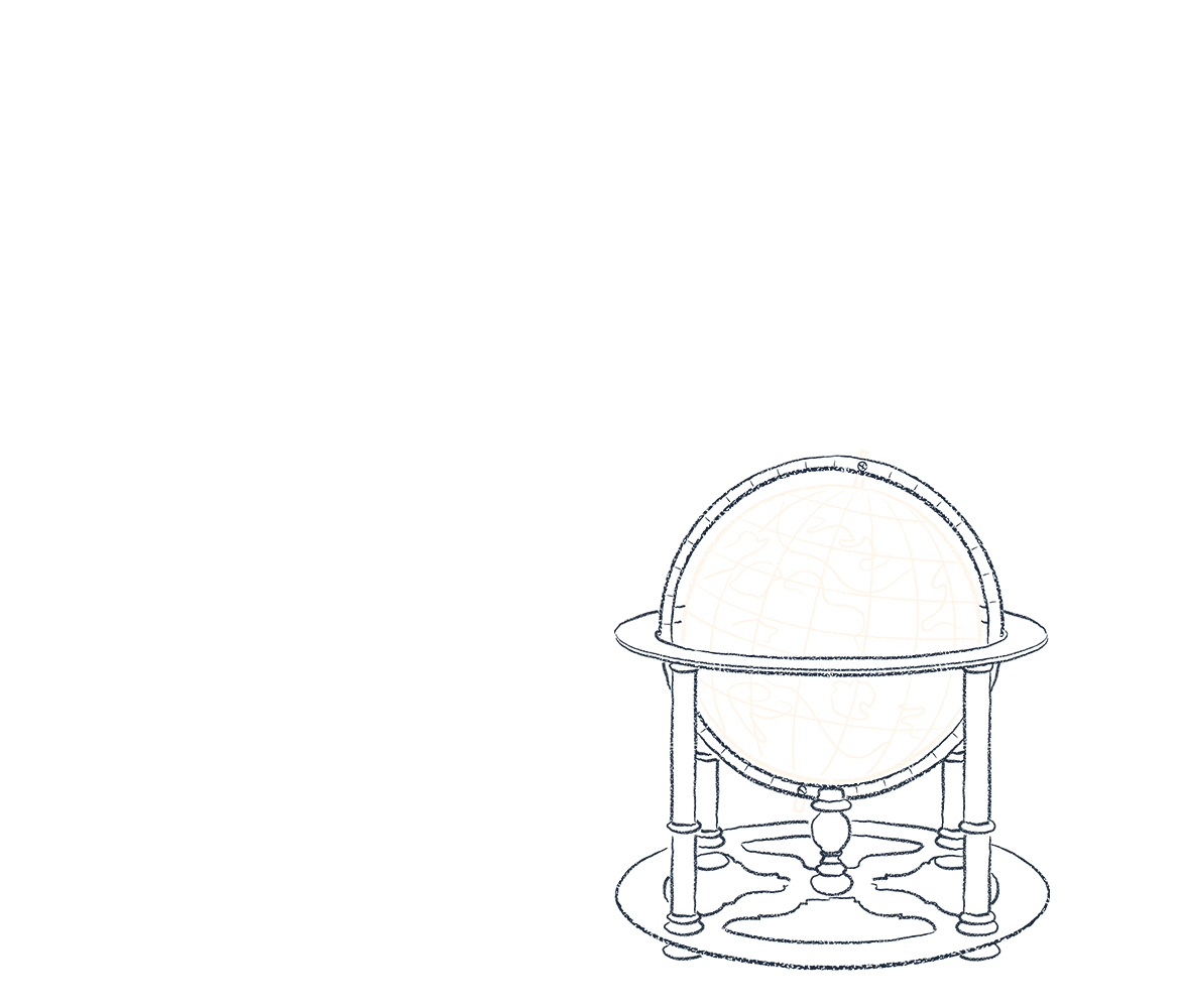 An illustration of a globe