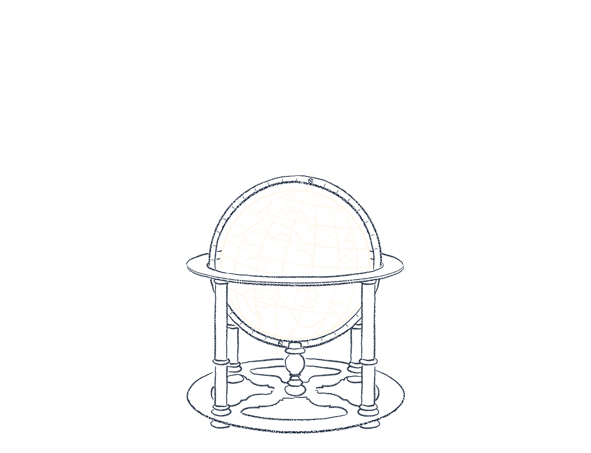 An illustration of a globe