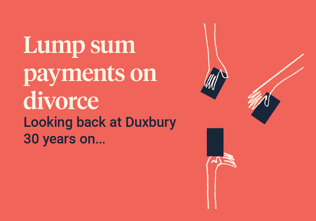 Lump sum payments on divorce